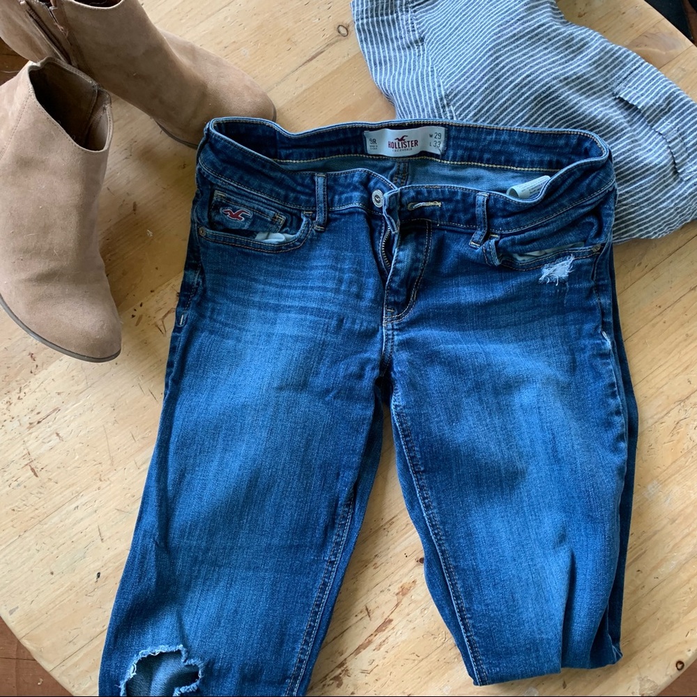 *Flash Denim Sale* Hollister Distressed Wide Leg